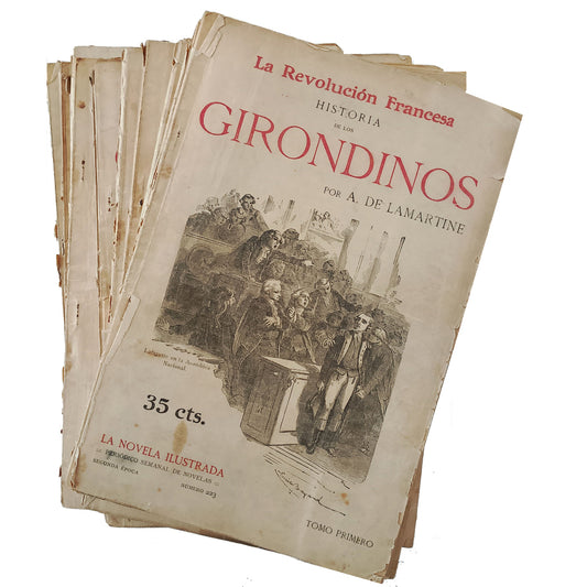 HISTORIA DE LOS GIRONDINOS. 12 tomos (Completa). Lamartine, A.