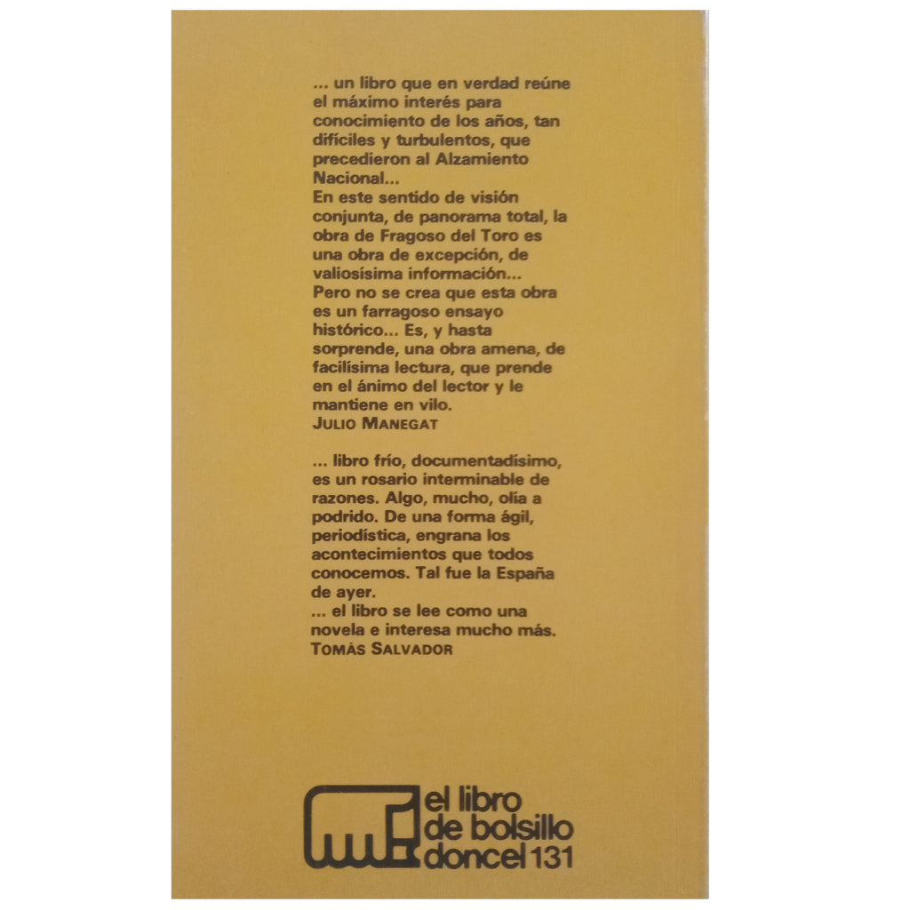 TRIUNFAN LAS DERECHAS. Marzo 1933-Septiembre 1934. Fragoso del Toro, Víctor