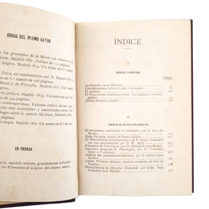 ESSAYS IN CRITICISM AND PHILOSOPHY. González Serrano, Urbano