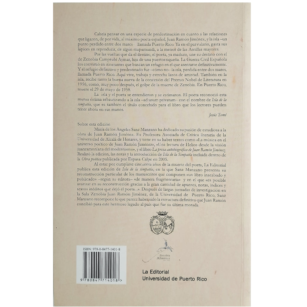ISLA DE LA SIMPATÍA. Jiménez, Juan Ramón