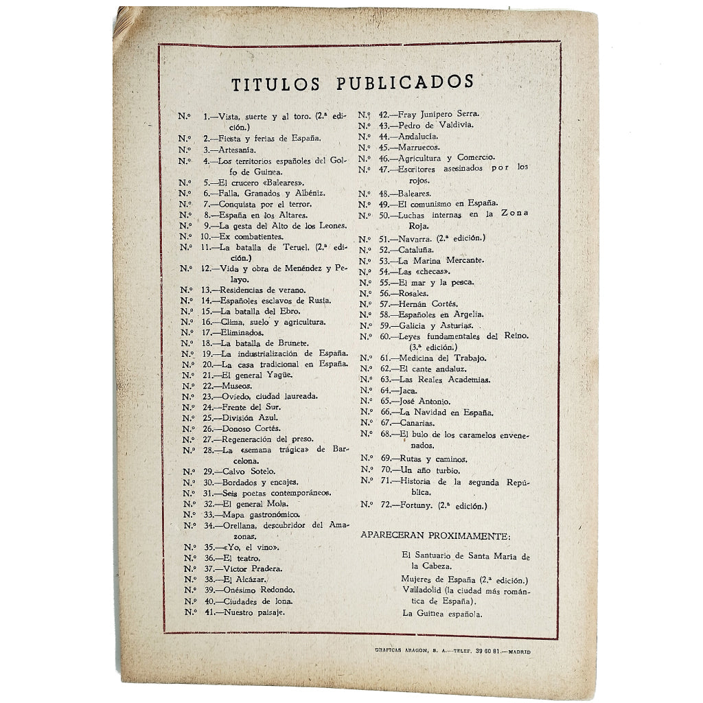 TEMAS ESPAÑOLES Nº 72: FORTUNY. Pompey, Francisco