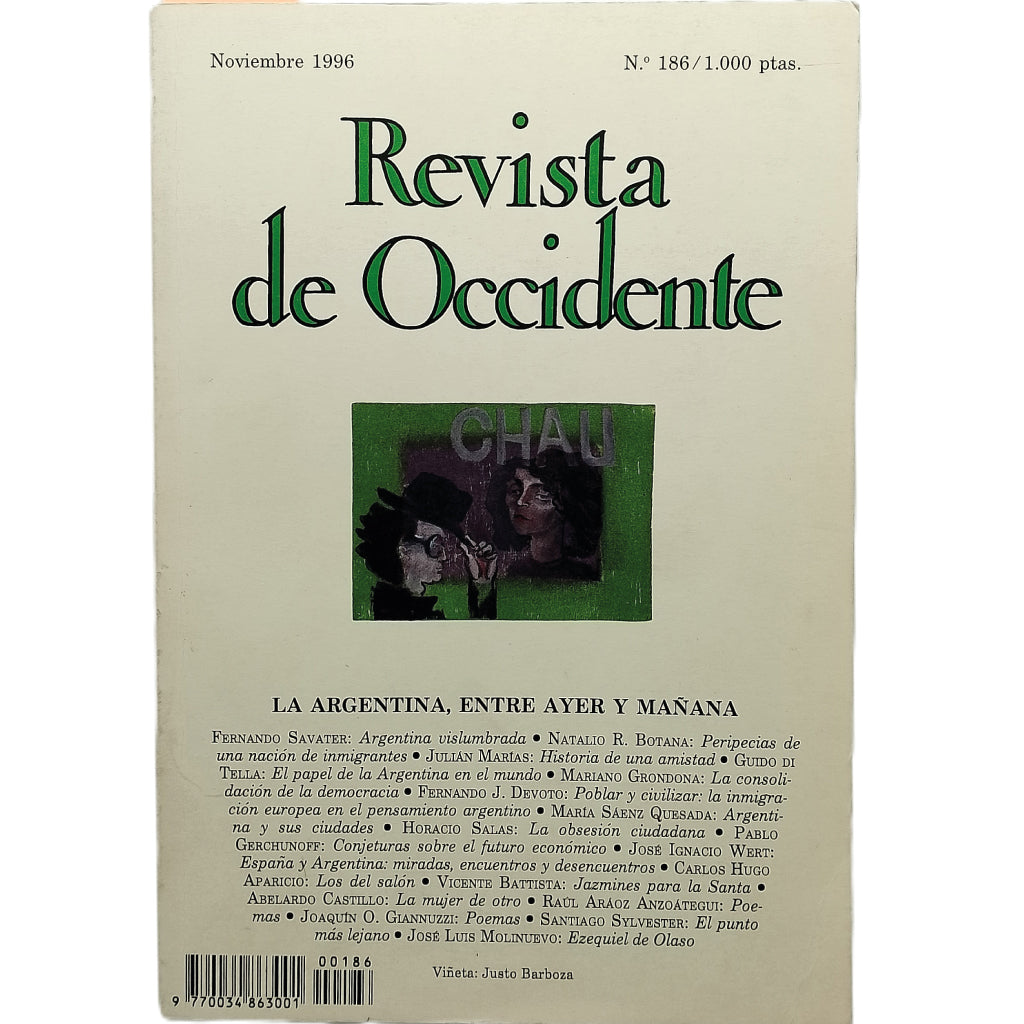 REVISTA DE OCCIDENTE Nº 186, NOVIEMBRE 1996: LA ARGENTINA, ENTRE AYER Y MAÑANA