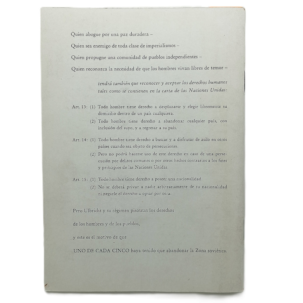 UNO DE CADA CINCO HUYÓ DE LA ZONA SOVIÉTICA