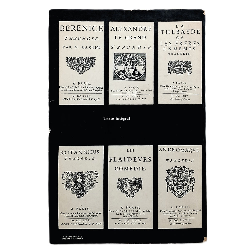 THÉATRE COMPLET. Tome I. Racine