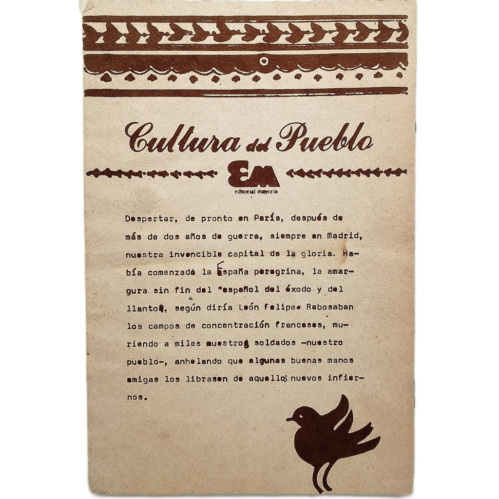 VIDA BILINGÜE DE UN REFUGIADO ESPAÑOL EN FRANCIA. 1939-1940. Alberti, Rafael