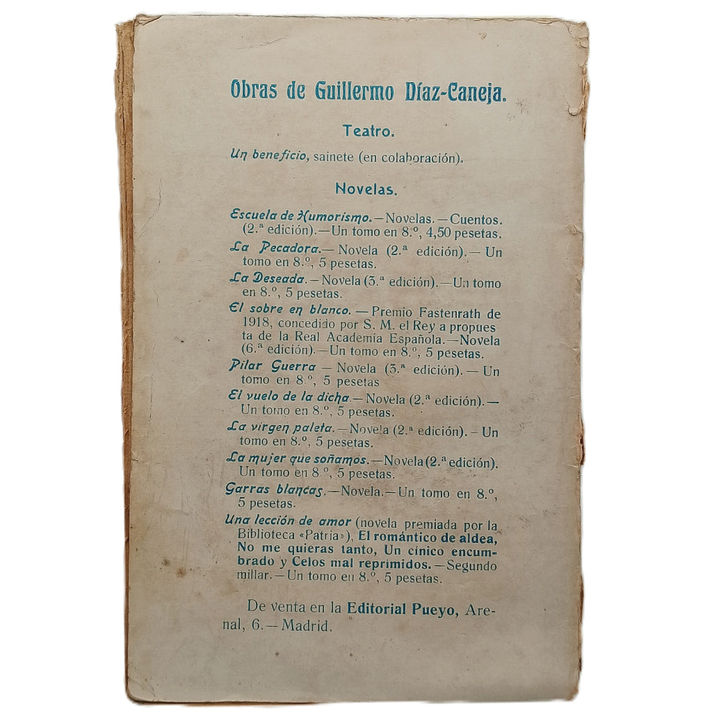 UNA LECCIÓN DE AMOR. Díaz Caneja, Guillermo