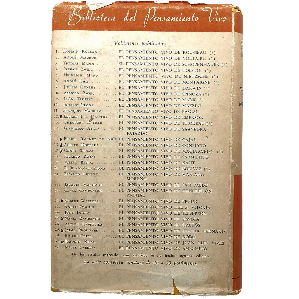 EL PENSAMIENTO VIVO DE MAQUIAVELO. Sforza, Carlo