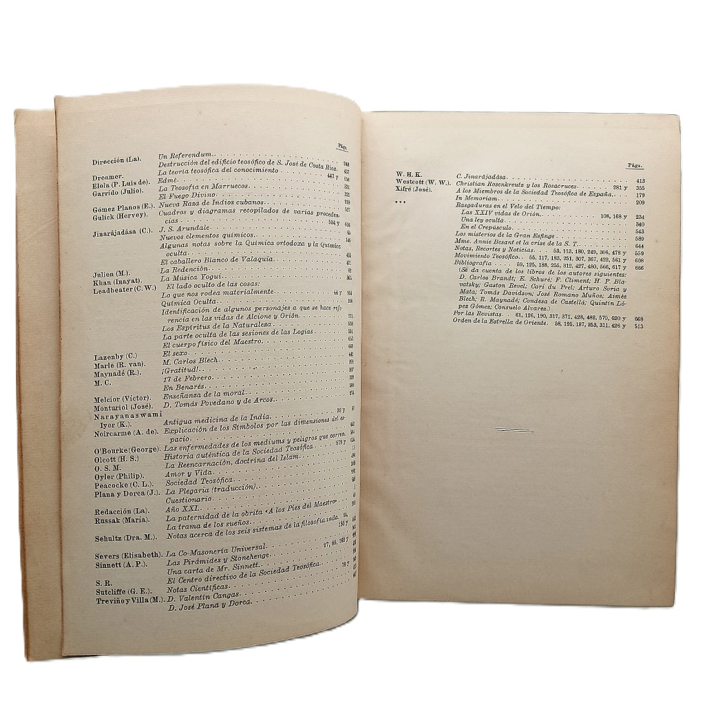 SOPHIA. AÑO COMPLETO 1913. Revista Teosófica. Orientalismo. Ocultismo. Órgano Oficial de la S. T.