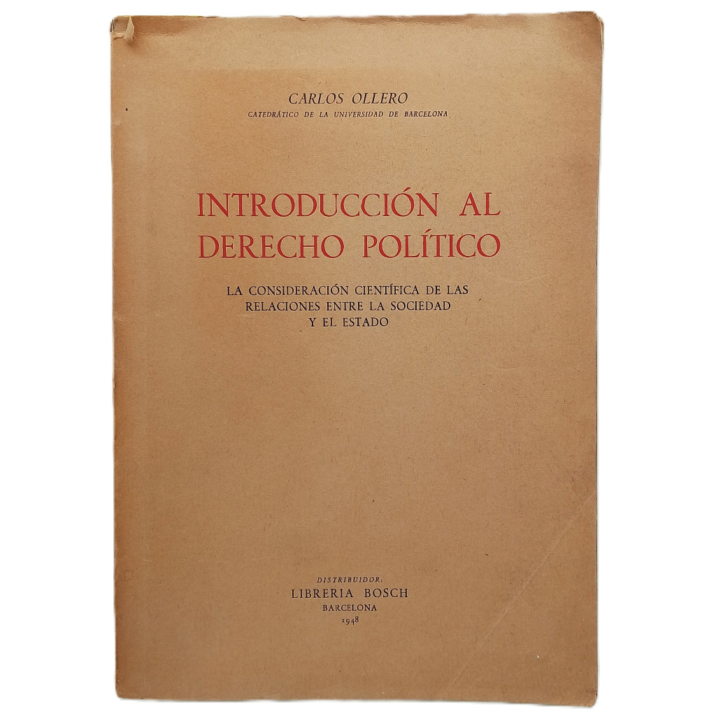 INTRODUCCIÓN AL DERECHO POLÍTICO. Ollero, Carlos