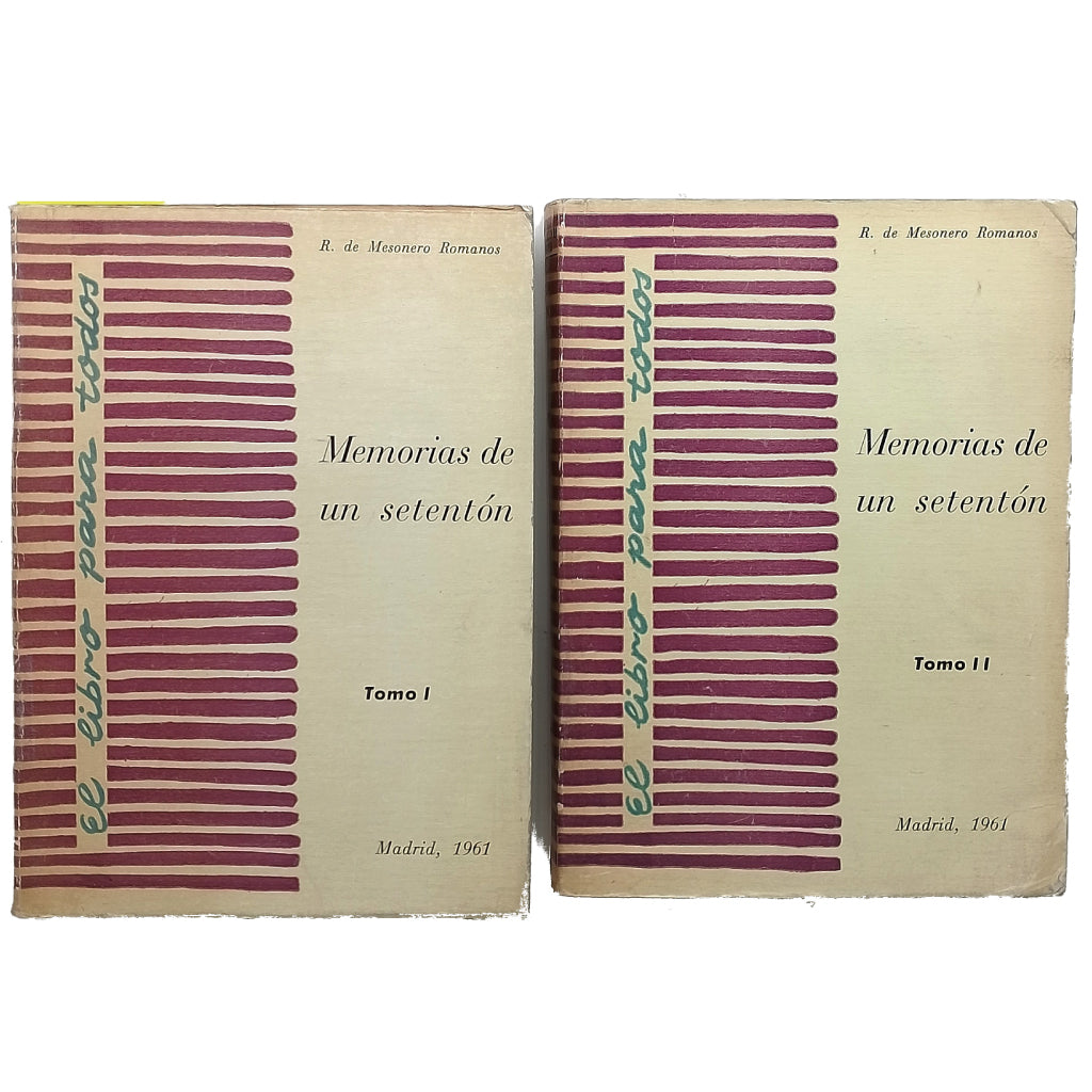 MEMORIAS DE UN SETENTÓN. Tomo I y II. Mesonero Romanos, R. de