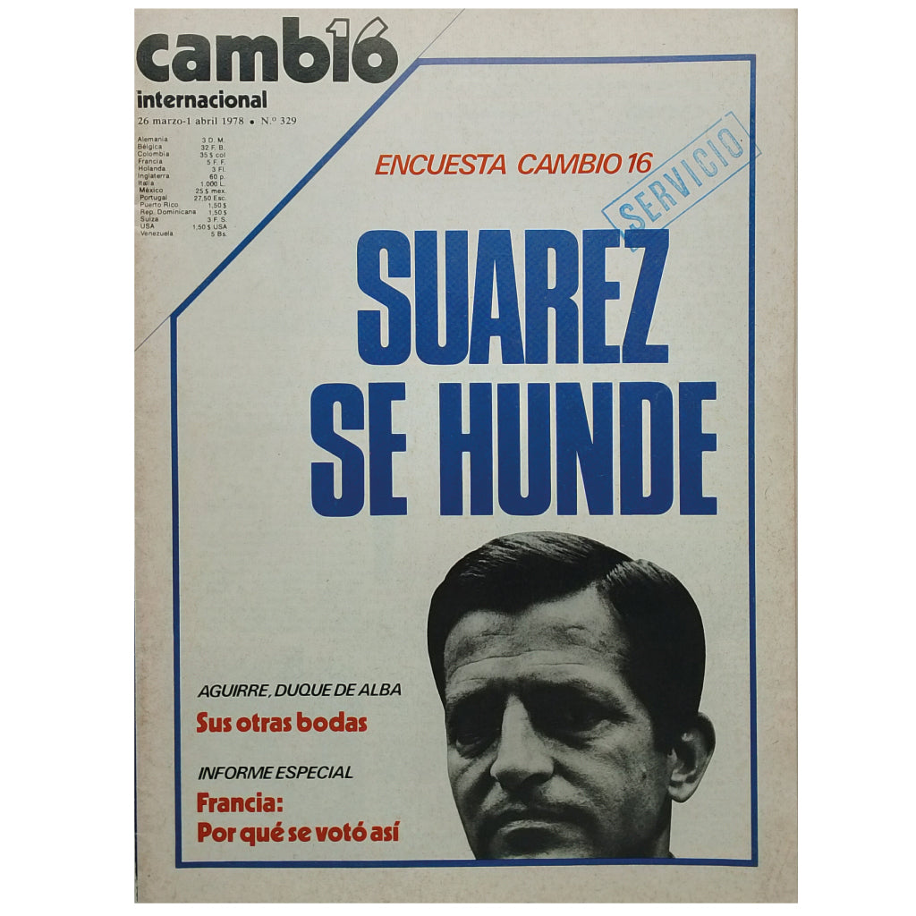CAMBIO 16 Nº 329: SUÁREZ SE HUNDE