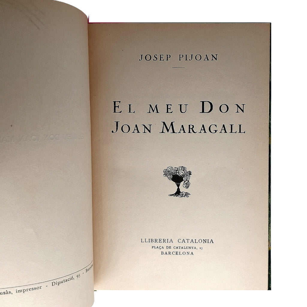 EL MEU DON JOAN MARAGALL. Pijoan, Josep