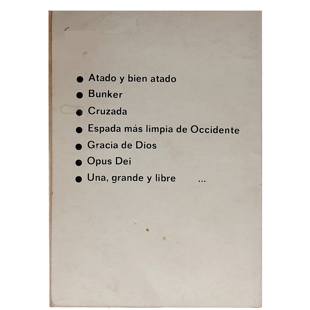 DICCIONARIO DEL FRANQUISMO. Vázquez Montalbán, Manuel