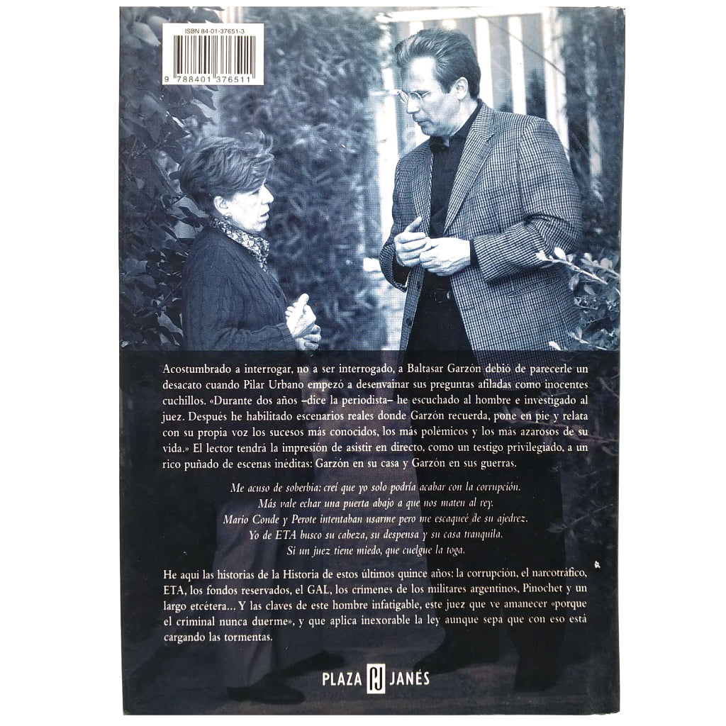 GARZÓN. El hombre que veía amanecer. Urbano, Pilar (Dedicado)