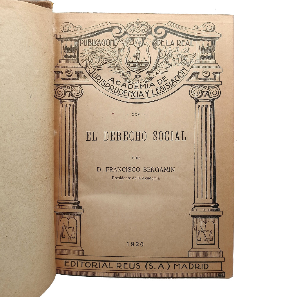 REAL ACADEMIA DE JURISPRUDENCIA. CURSO 1919-20. CONFERENCIAS 25-33