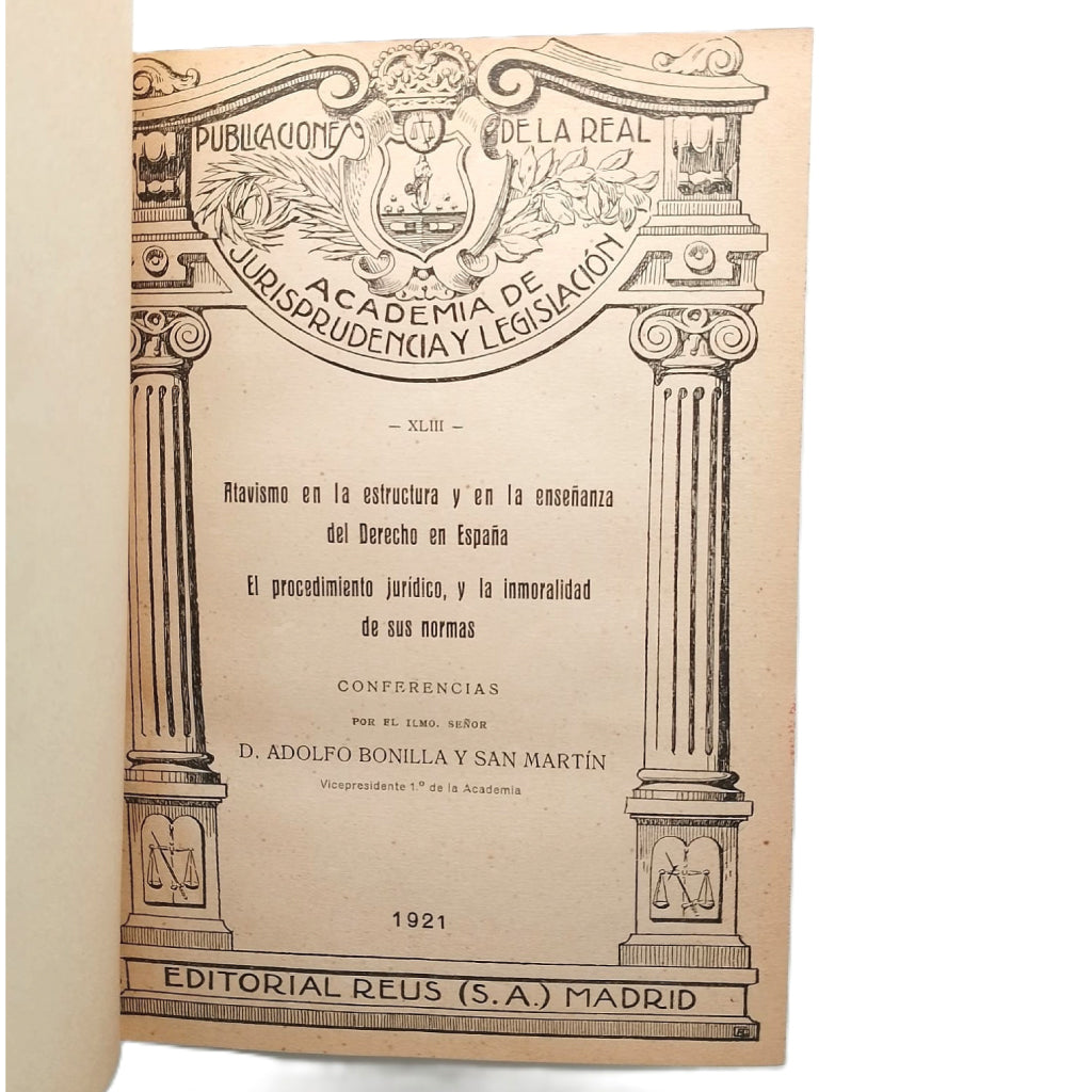 REAL ACADEMIA DE JURISPRUDENCIA. CURSO 1919-20. CONFERENCIAS 42-48