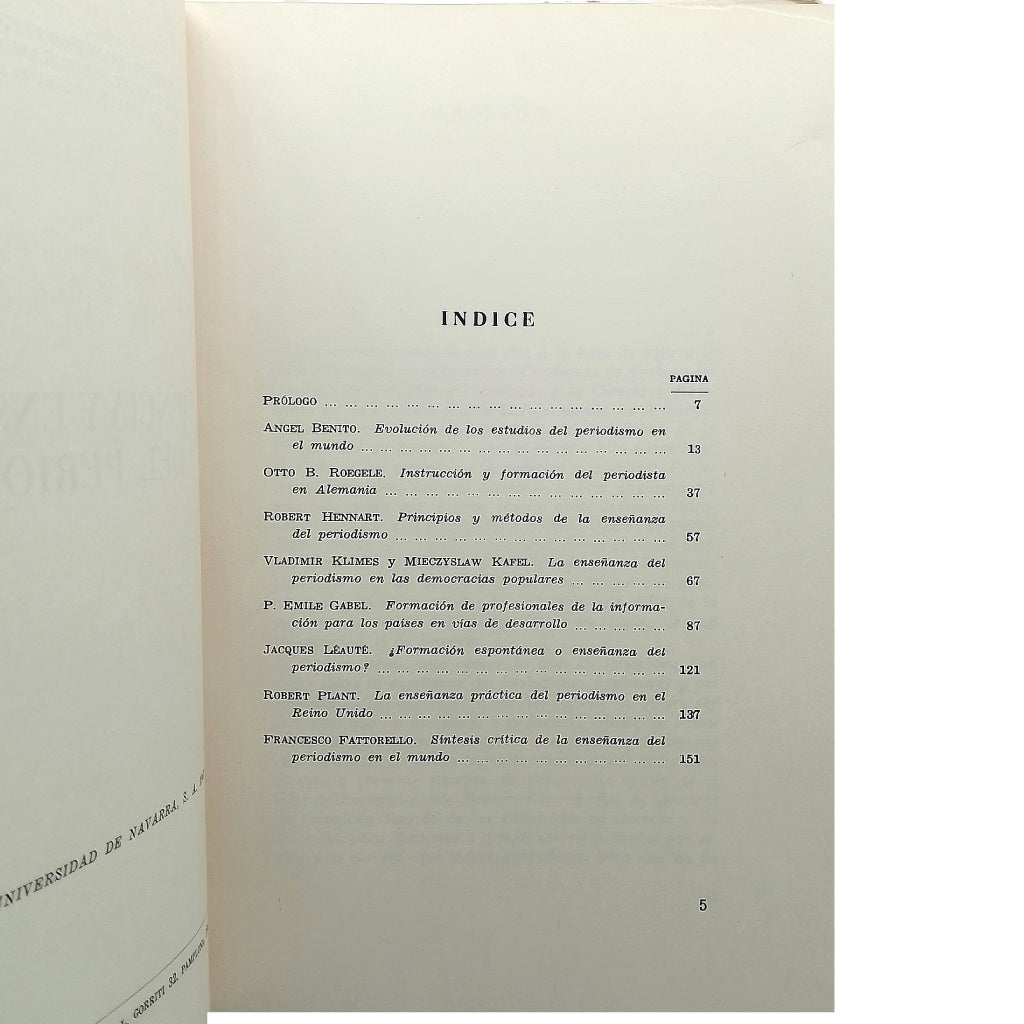 CIENCIA Y ENSEÑANZA DEL PERIODISMO. Varios autores