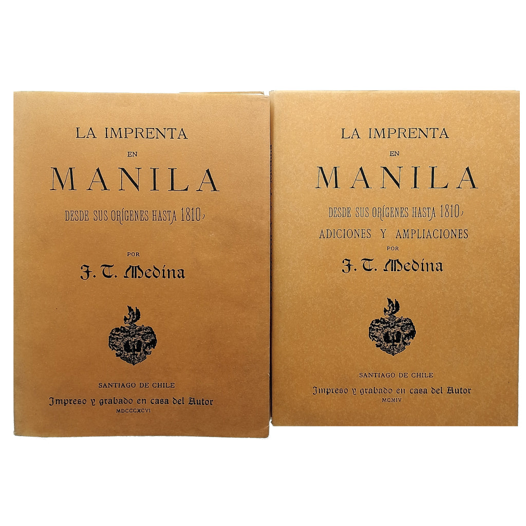 LA IMPRENTA EN MANILA. Desde sus orígenes hasta 1810. Medina, J.T.
