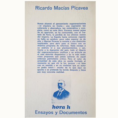 EL PROBLEMA NACIONAL: HECHOS, CAUSAS Y REMEDIOS. Macías Picavea, Ricardo