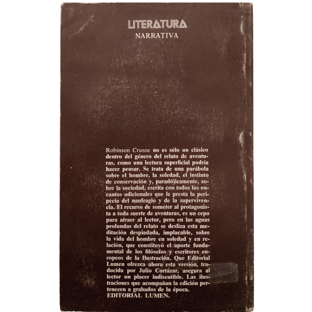 VIDA Y EXTRAÑAS Y SORPRENDENTES AVENTURAS DE ROBINSON CRUSOE, ESCRITAS POR EL MISMO. Volumen I. Defoe, Daniel