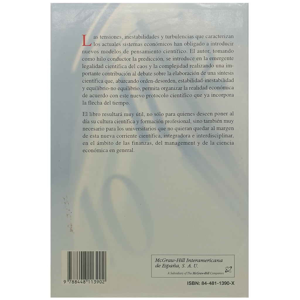HISTORIA DEL TIEMPO EN ECONOMÍA. Predicción, caos y complejidad. Nieto de Alba, Ubaldo