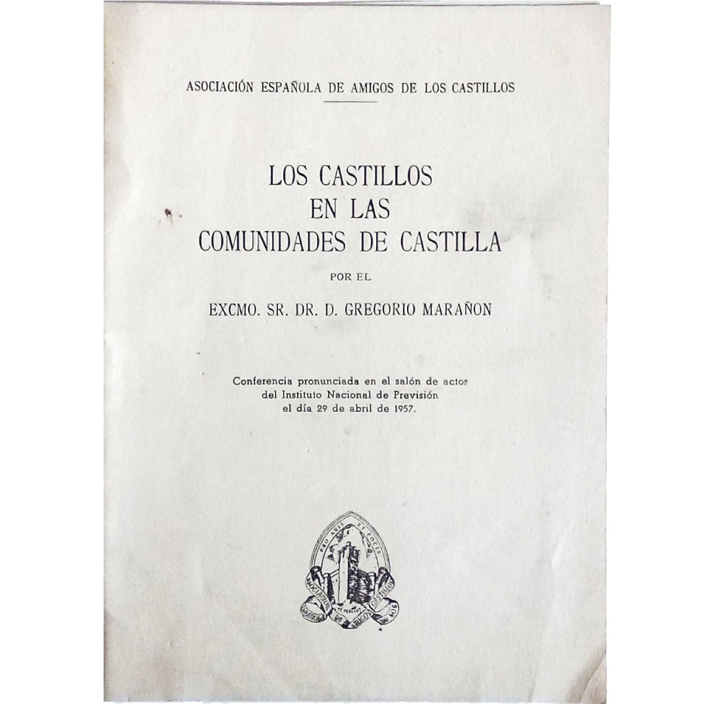LOS CASTILLOS EN LAS COMUNIDADES DE CASTILLA. Marañón, Gregorio