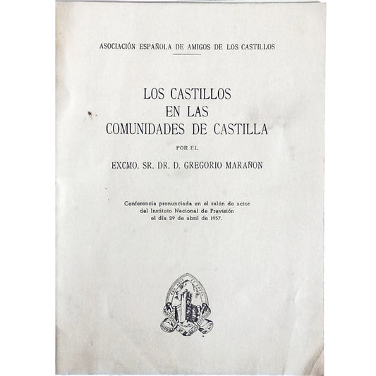 LOS CASTILLOS EN LAS COMUNIDADES DE CASTILLA. Marañón, Gregorio