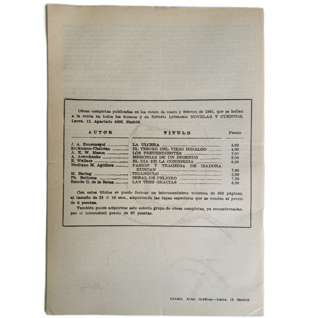 NOVELAS Y CUENTOS Nº 1559: JUAN DE LA COSA. Andresco, Víctor