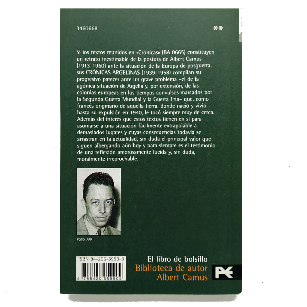 CRÓNICAS ARGELINAS (1939-1958). Camus, Albert