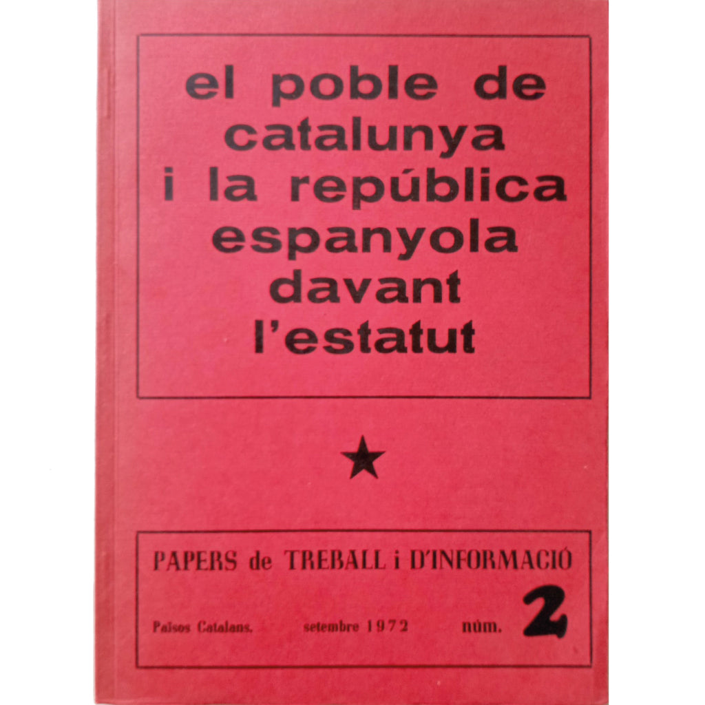 EL POBLE DE CATALUNYA I LA REPÚBLICA ESPANYOLA DAVANT L'ESTATUT