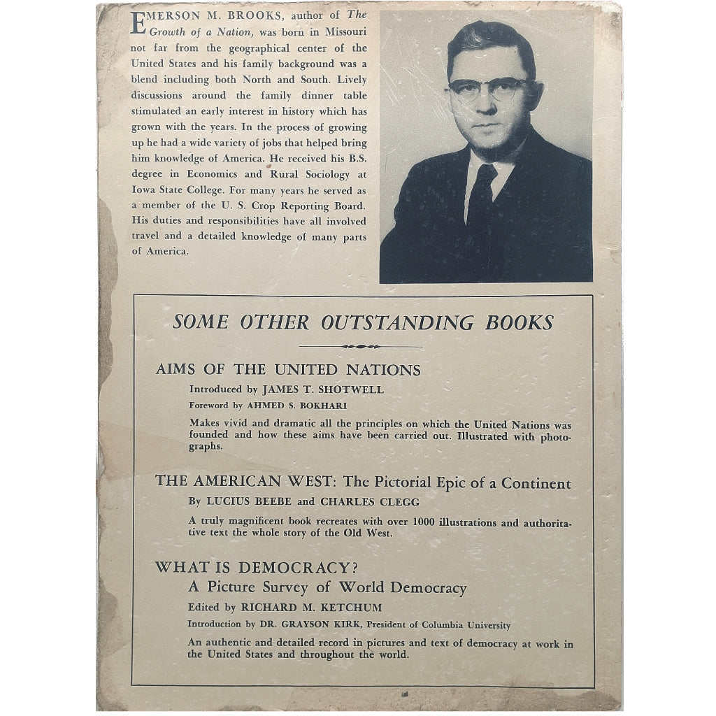 THE GROWTH OF A NATION. Brooks, Emerson M.