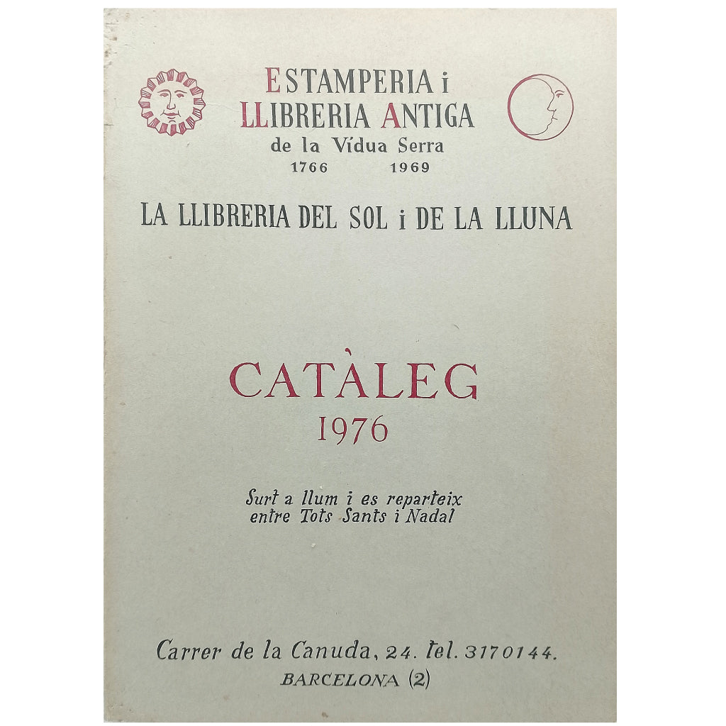 CATÀLEG 1976. La Llibreria del Sol i de la Lluna