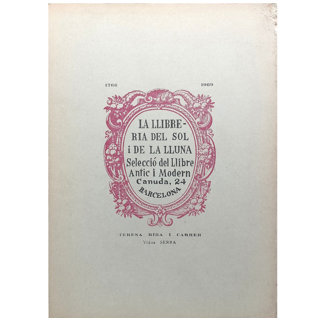 CATÀLEG 1976. La Llibreria del Sol i de la Lluna