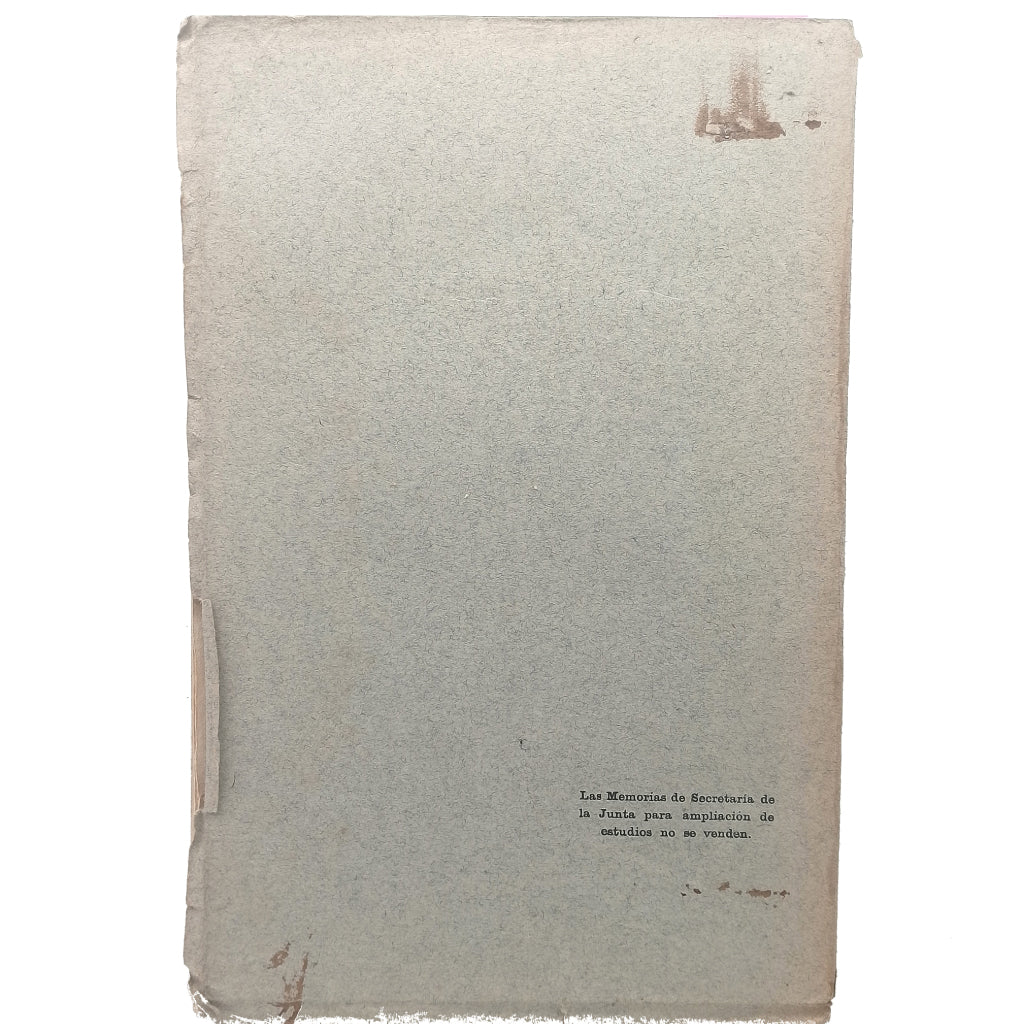 MEMORIA CORRESPONDIENTE A LOS AÑOS 1916 Y 1917. Junta para Ampliación de Estudios e Investigaciones Científicas