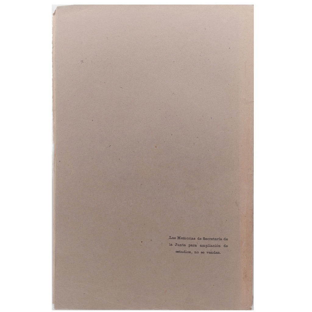 MEMORIA CORRESPONDIENTE A LOS AÑOS 1912 Y 1913. Junta para Ampliación de Estudios e Investigaciones