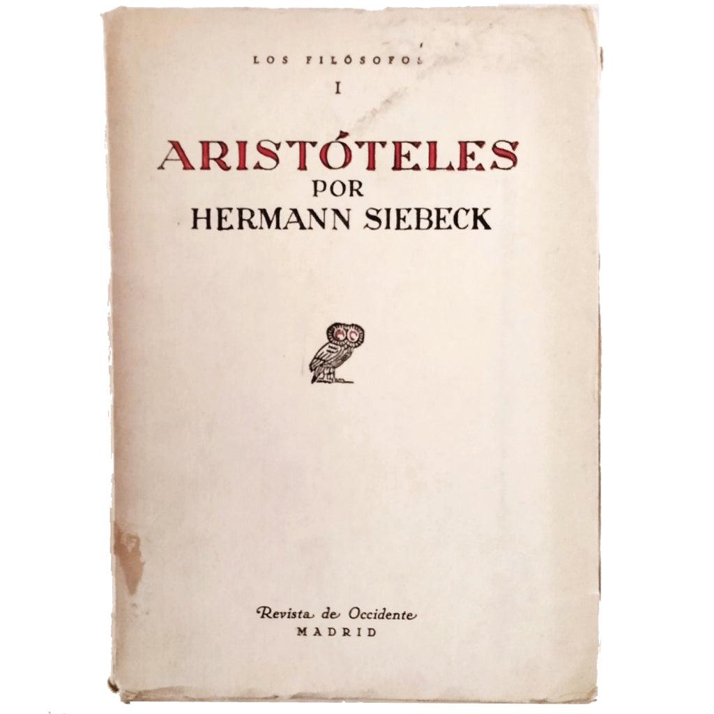 ARISTÓTELES. Siebeck, Hermann