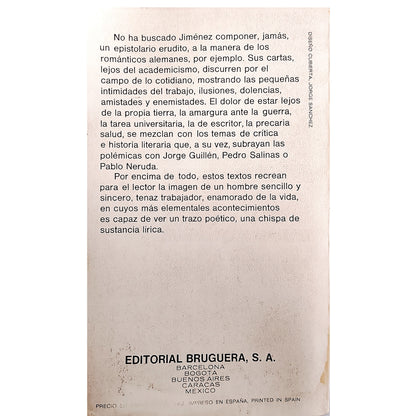 CARTAS LITERARIAS. Jiménez, Juan Ramón