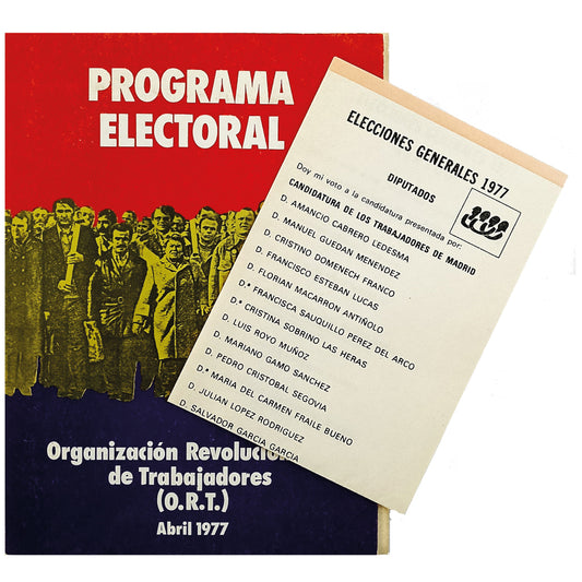 PROGRAMA ELECTORAL. Organización Revolucionaria de Trabajadores (O.R.T). Abril 1977