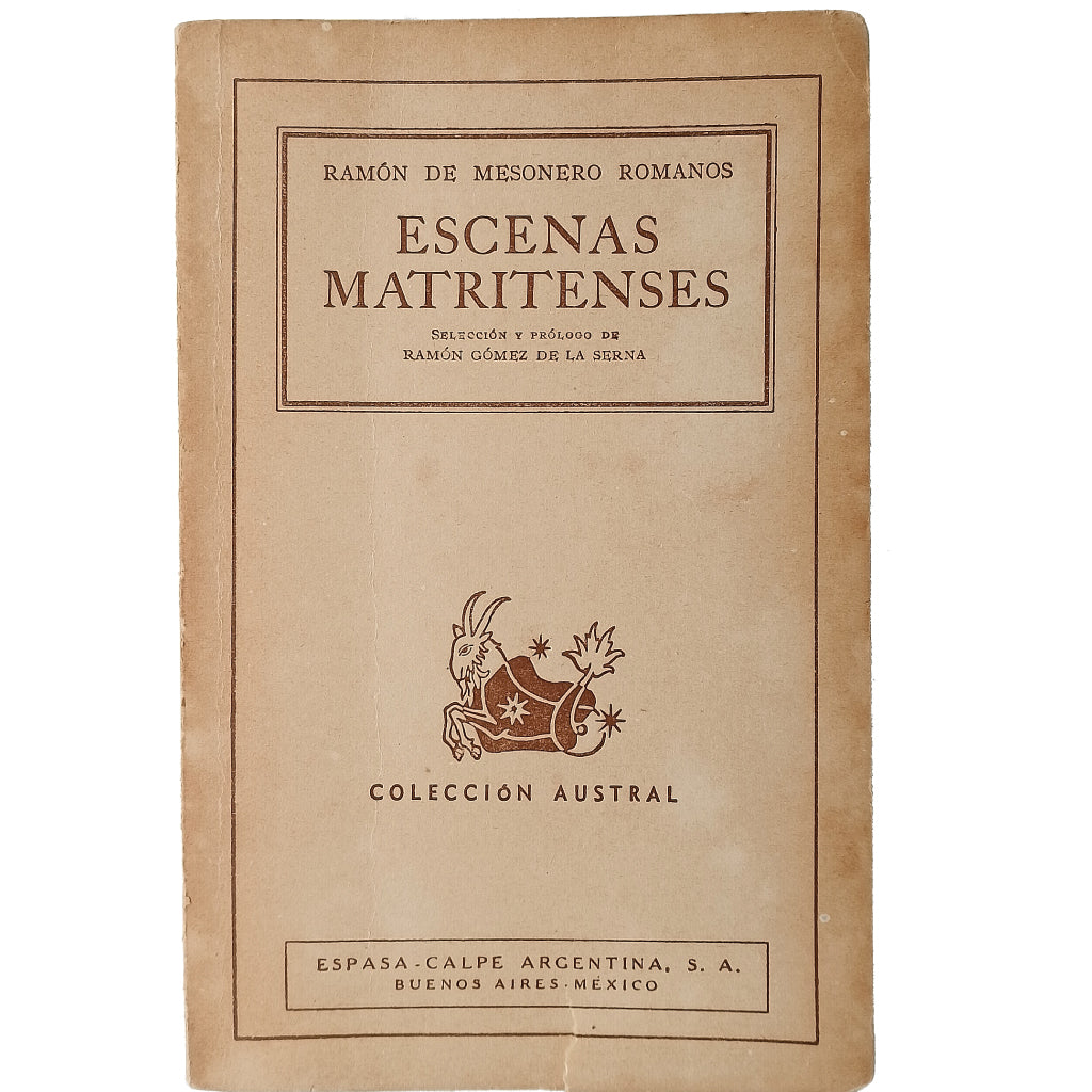 ESCENAS MATRITENSES. Mesonero Romanos, Ramón de