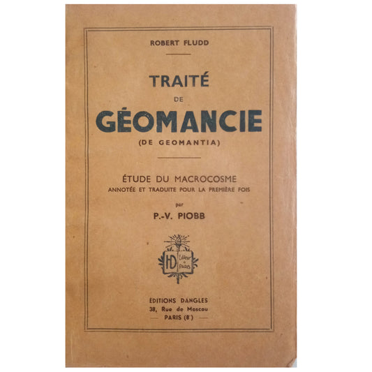 TRAITÉ DE GÉOMANCIE (de Geomantia). Fludd, Robert (Français)