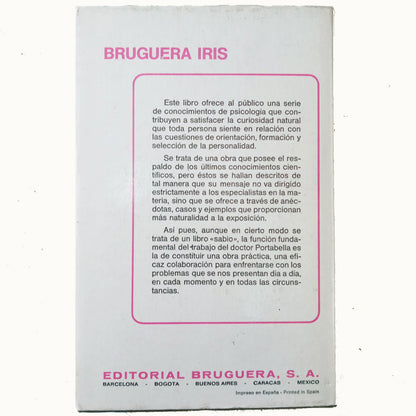 LA PERSONALIDAD. Arte de afirmarla y ejercerla. Portabella Duran, P.