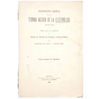 EXPOSICIÓN CRÍTICA DE LAS TEORÍAS ACERCA DE LA ELECTROLISIS. Suárez y Bermúdez, Ramiro