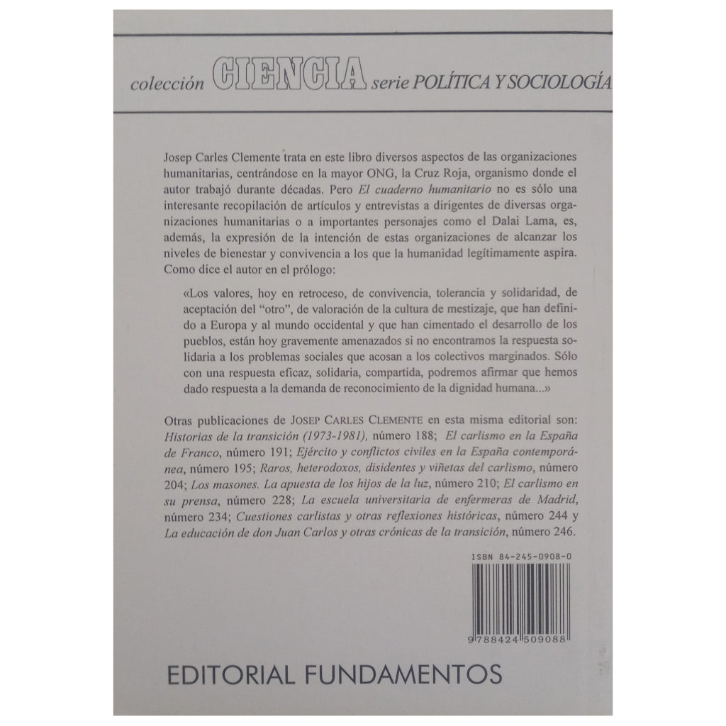 EL CUADERNO HUMANITARIO. Clemente, Josep Carles