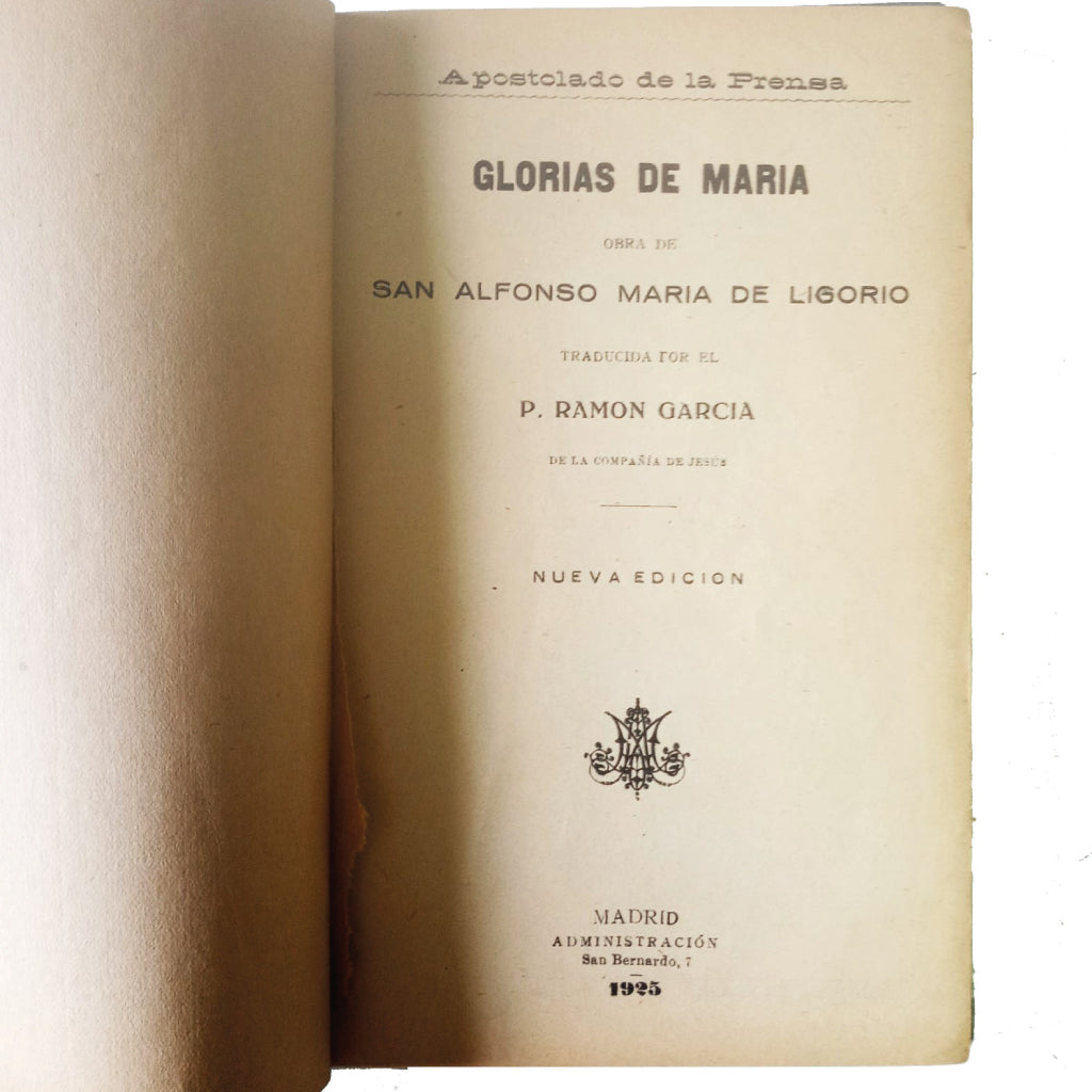 GLORIAS DE MARÍA. San Alfonso María de Ligorio