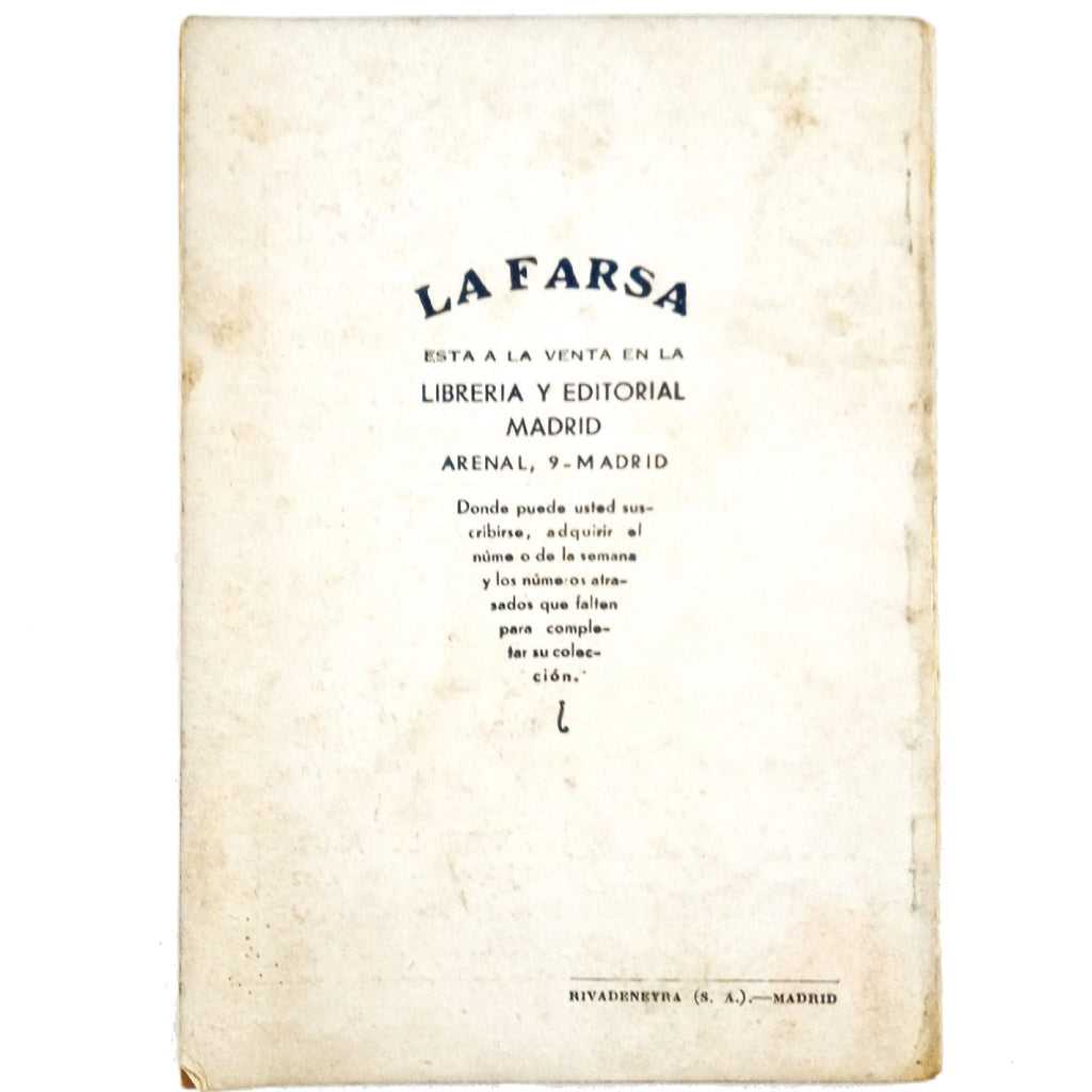 LA FARSA Nº 199: LA ACADEMIA. García Álvarez, E. / Muñoz Seca, Pedro