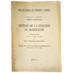SÍNTESIS DE LA GEOLOGÍA DE MARRUECOS. Marín y Bertrán De Lis, Agustín