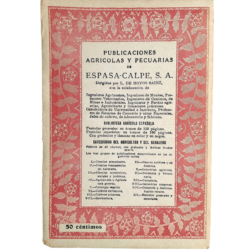 EL ALGODONERO EN ESPAÑA. Saldaña y Solanas, Domingo