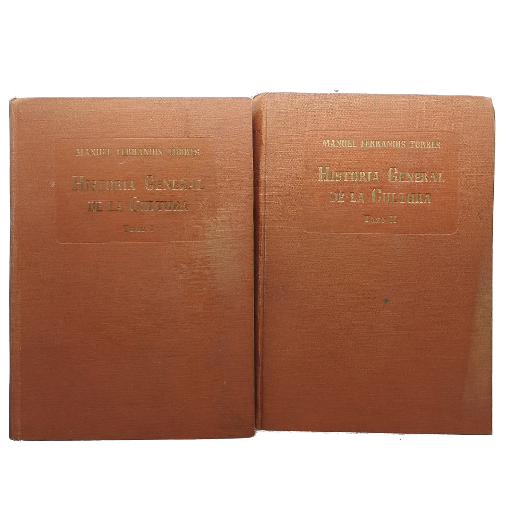HISTORIA GENERAL DE LA CULTURA. Tomo I y II. Ferrandis Torres, Manuel