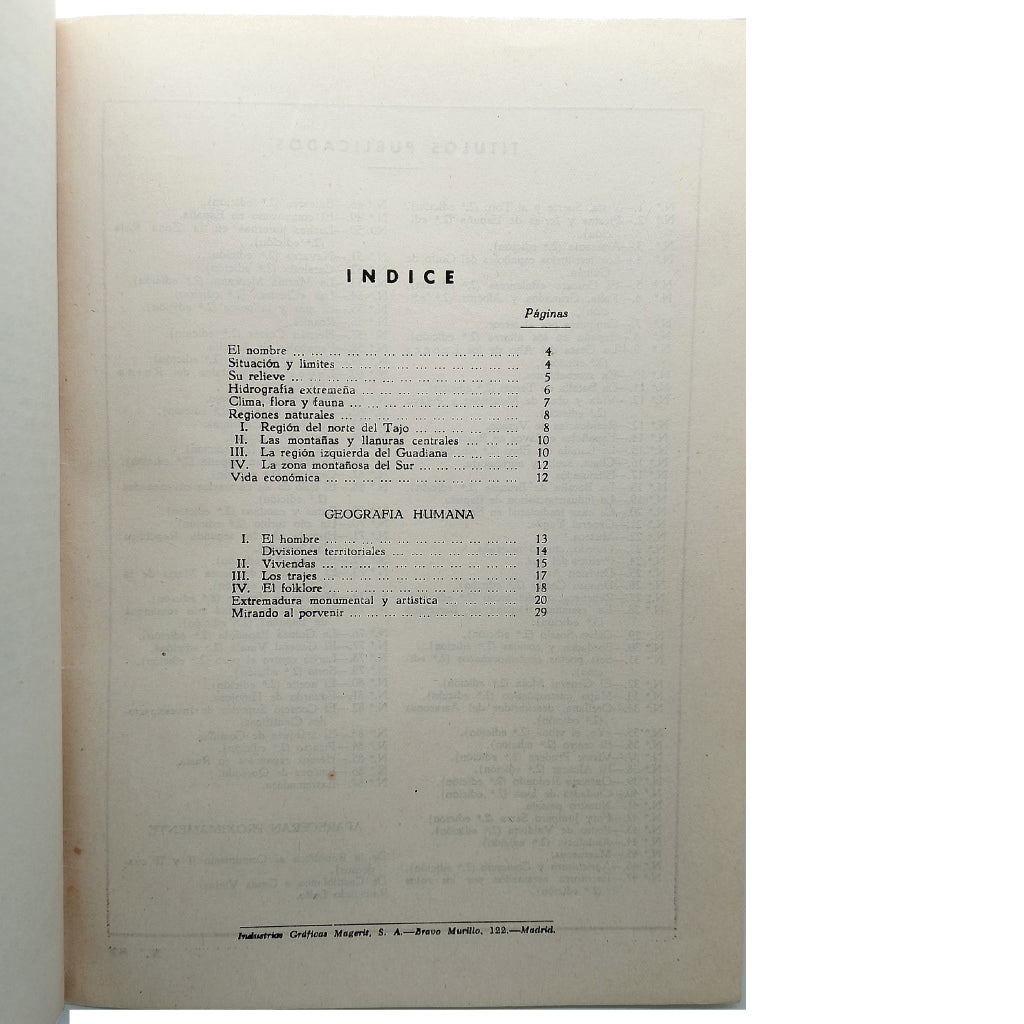 TEMAS ESPAÑOLES Nº 87: EXTREMADURA. Pensado, Berta