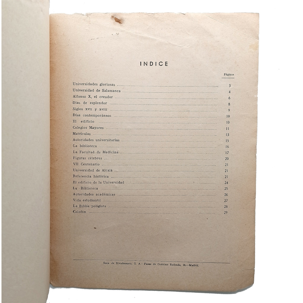 TEMAS ESPAÑOLES Nº 101: UNIVERSIDADES GLORIOSAS. Vigo, Jorge de